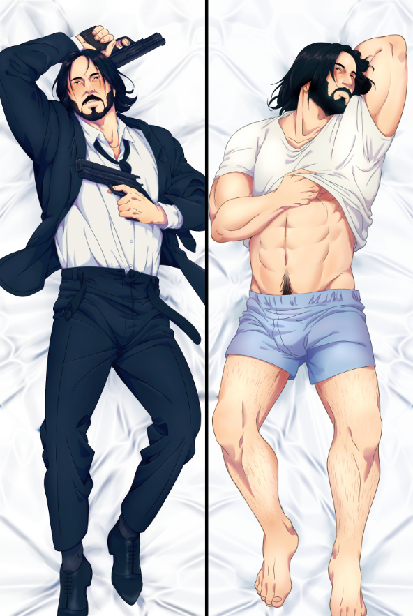 John Wick body pillow case ZIP